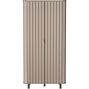 wohnli-moebel-suche-800001099581-1 DREHTÜRENSCHRANK Nevada mit zwei Türen 98 cm Taupe Holzwerkstoff Beautysofa Möbel > Schränke > Kleiderschränke > Drehtürenschränke Taupe