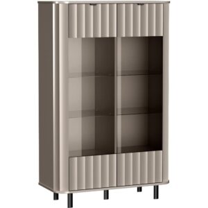 wohnli-moebel-suche-800001099600 Wohnli Möbelsuche - VITRINE Nevada mit zwei Türen 65 cm Taupe