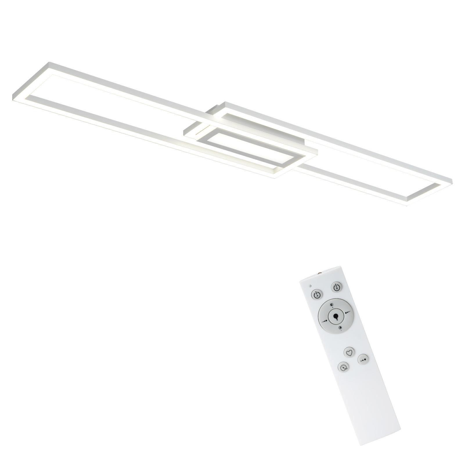 wohnli-moebel-suche-800001099603 Wohnli Möbelsuche - LED-DECKENLEUCHTE Tannwacht Weiß Metall 95/17.2/5 cm Deckenlampe