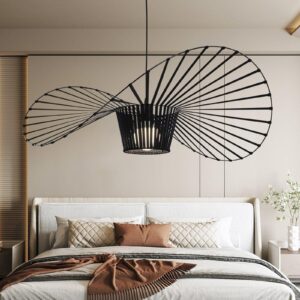 wohnli-moebel-suche-800001099662-1 HÄNGELEUCHTE Funkelind 140/140/150 cm Metall, Textil ZMH Lampen & Leuchten > LED-Leuchten Schwarz