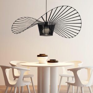 wohnli-moebel-suche-800001099681-1 HÄNGELEUCHTE Brilhart 80/80/150 cm Metall, Textil ZMH Lampen & Leuchten > LED-Leuchten Schwarz