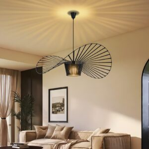 wohnli-moebel-suche-800001099685-1 HÄNGELEUCHTE Sonngard 120/120/150 cm Metall, Textil ZMH Lampen & Leuchten > LED-Leuchten Schwarz