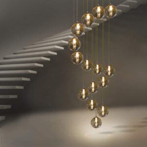 wohnli-moebel-suche-800001099795-1 HÄNGELEUCHTE Morgenfalk 40/300/40 cm Glas ZMH Lampen & Leuchten > LED-Leuchten Grau