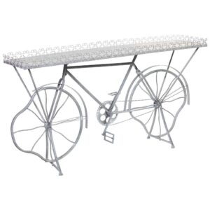 KONSOLENSTISCH Fahrrad aus Metall 177x41x92 cm Grau Metall Wanderlust Möbel > Kommoden & Schubladenschränke > Konsolentische Grau