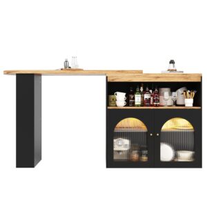 wohnli-moebel-suche-800001102409-1 BARTISCH ausziehbar mit LED Holzwerkstoff Urban Meuble Möbel > Tische > Schminktische Schwarz