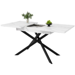 wohnli-moebel-suche-800001102450 Wohnli Möbelsuche - ESSTISCH Ausziehbar Weiß 160/80/76.50 cm