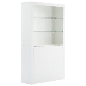 Wohnli Möbelsuche - VITRINE mit LED Weiß 100/35/170 CM