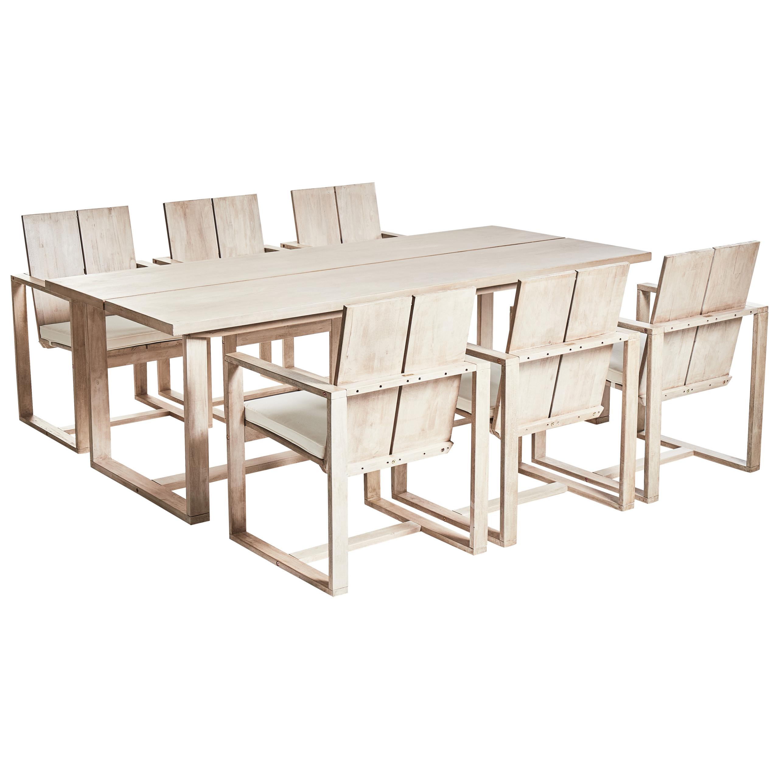 wohnli-moebel-suche-800001106722 Wohnli Möbelsuche - GARTENMÖBEL-SET 6-Sitzer Heller Holzfarbton Azzanello