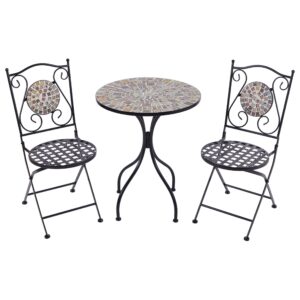 BISTRO-SET 2er Schwarz Casario Metall Beliani Garten & Outdoor > Gartenmöbel > Gartenmöbel-Sets Schwarz