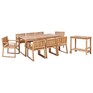wohnli-moebel-suche-800001106912 Wohnli Möbelsuche - GARTENMÖBEL-SET 8-Sitzer Heller Holzfarbton Sassari II