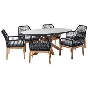 Wohnli Möbelsuche - GARTENMÖBEL-SET 6-Sitzer Grau Oristano