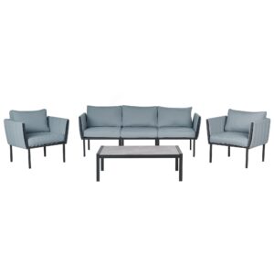 Wohnli Möbelsuche - GARTENLOUNGE 5-Sitzer Grau Skala