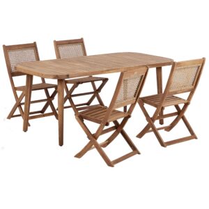 wohnli-moebel-suche-800001106945 Wohnli Möbelsuche - GARTENMÖBEL-SET 4-Sitzer Heller Holzfarbton Paraggi