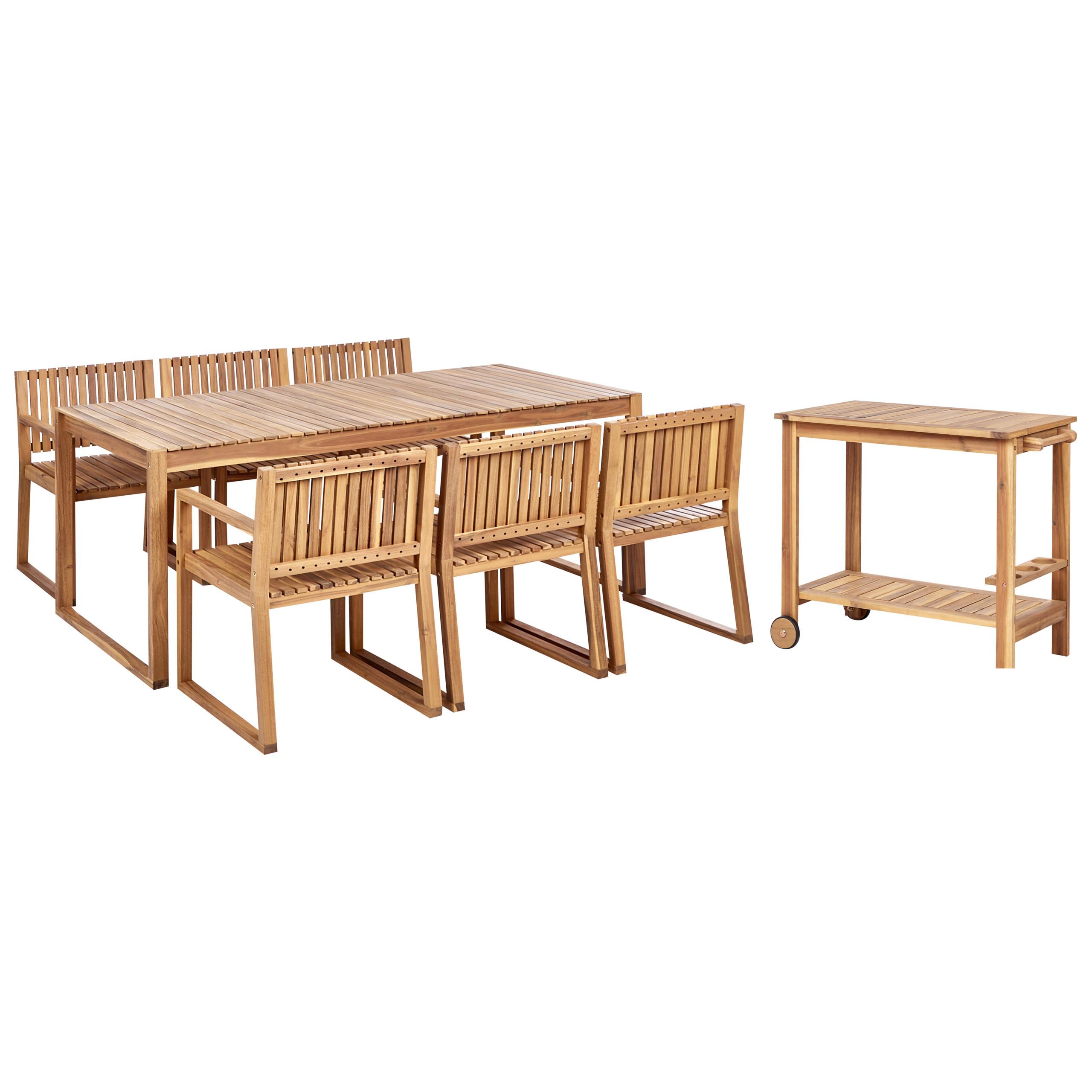 wohnli-moebel-suche-800001106950 Wohnli Möbelsuche - GARTENMÖBEL-SET 6-Sitzer Heller Holzfarbton Sassari II