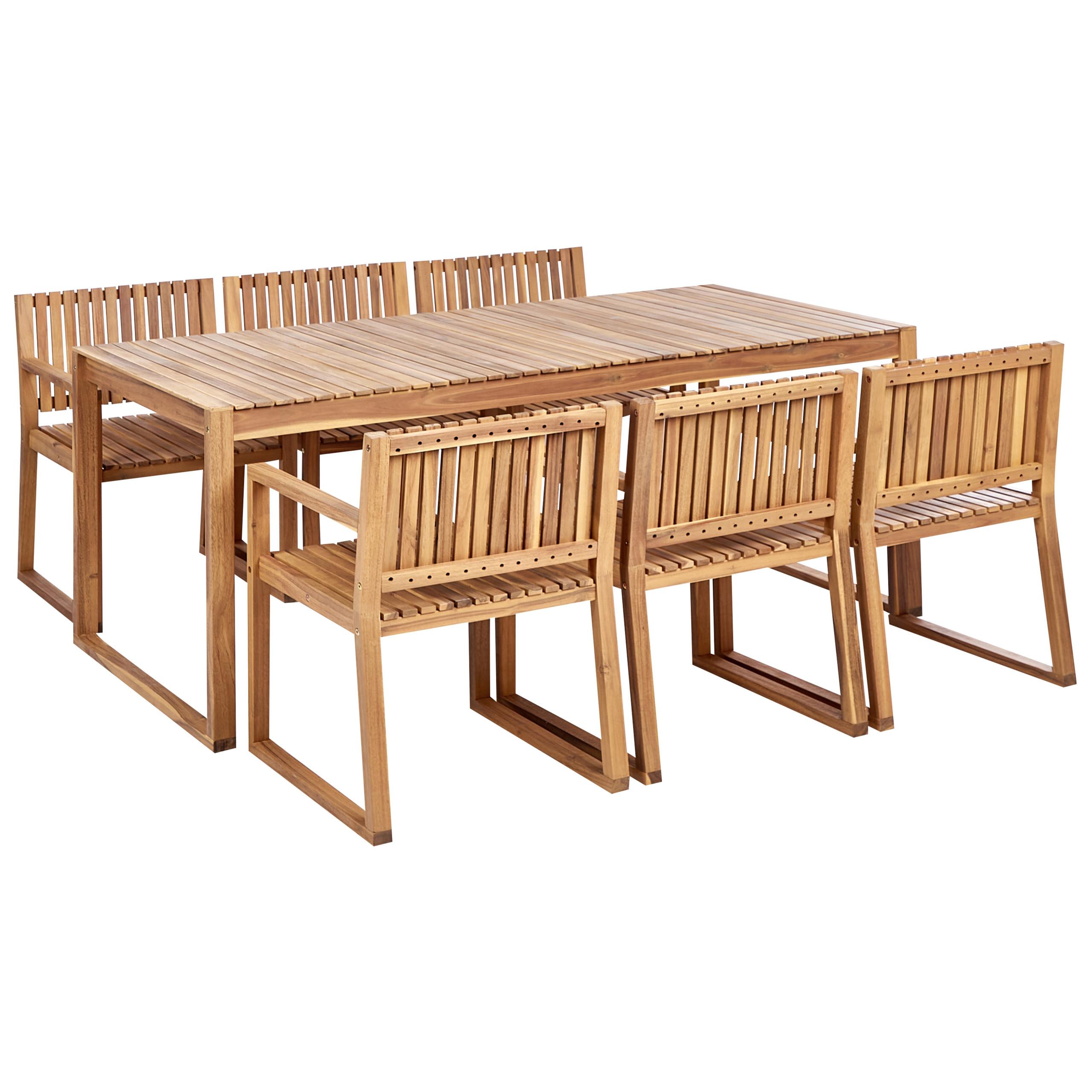 wohnli-moebel-suche-800001106951 Wohnli Möbelsuche - GARTENMÖBEL-SET 6-Sitzer Heller Holzfarbton Sassari II