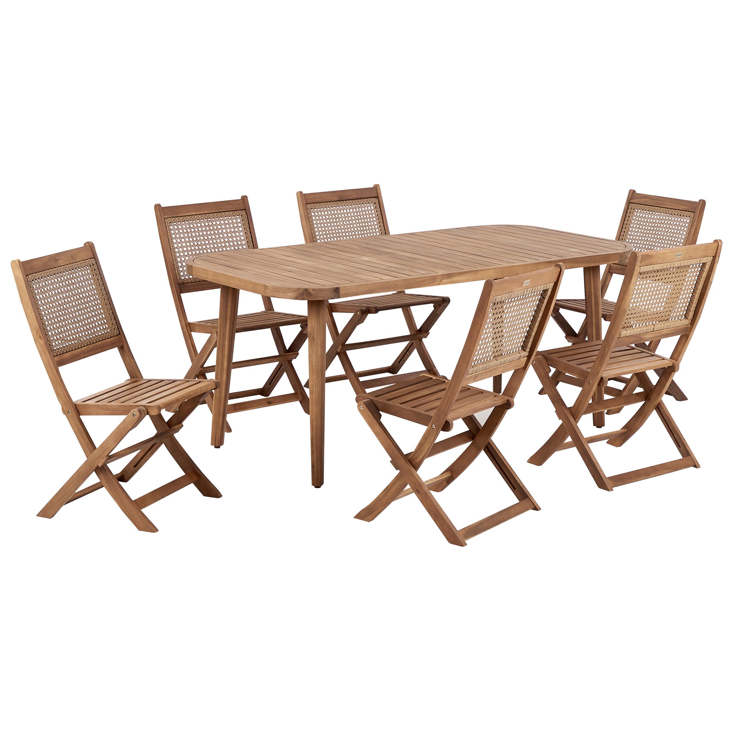 wohnli-moebel-suche-800001106953 Wohnli Möbelsuche - GARTENMÖBEL-SET 6-Sitzer Heller Holzfarbton Paraggi