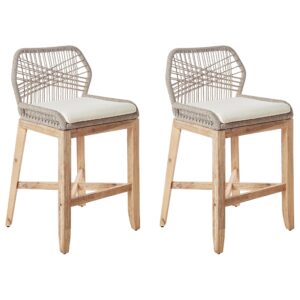 wohnli-moebel-suche-800001106981 Wohnli Möbelsuche - GARTENBARHOCKER 2er Set Heller Holzfarbton Talamone