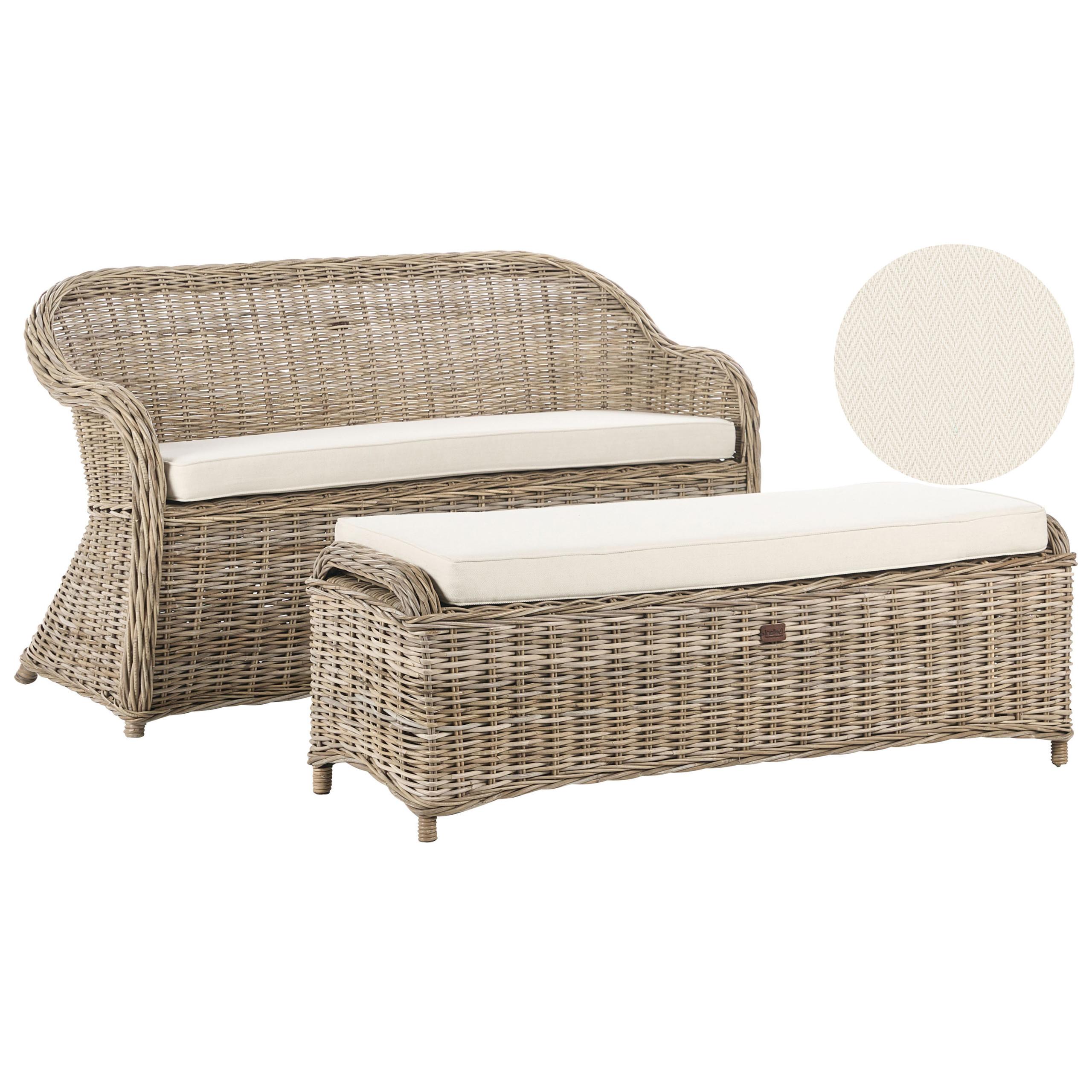 wohnli-moebel-suche-800001106989 Wohnli Möbelsuche - GARTENSOFA 2-Sitzer mit Ottomane Naturfarben Susua