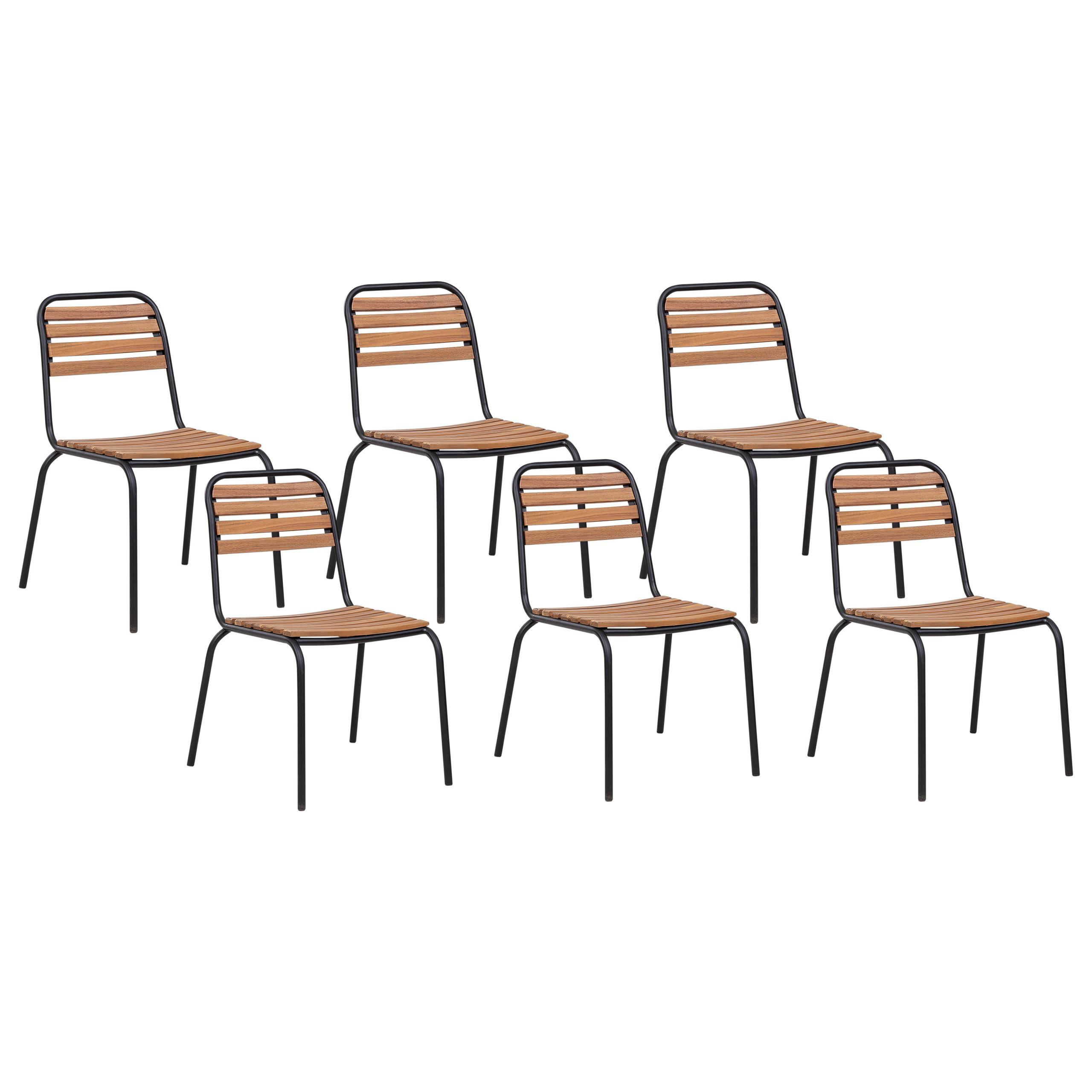 wohnli-moebel-suche-800001107002 Wohnli Möbelsuche - GARTENSTUHL 6er Set Heller Holzfarbton Vallese