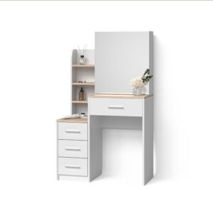 wohnli-moebel-suche-800001107314 Wohnli Möbelsuche - SCHMINKTISCH Loreta Weiß/Sonoma 80 cm