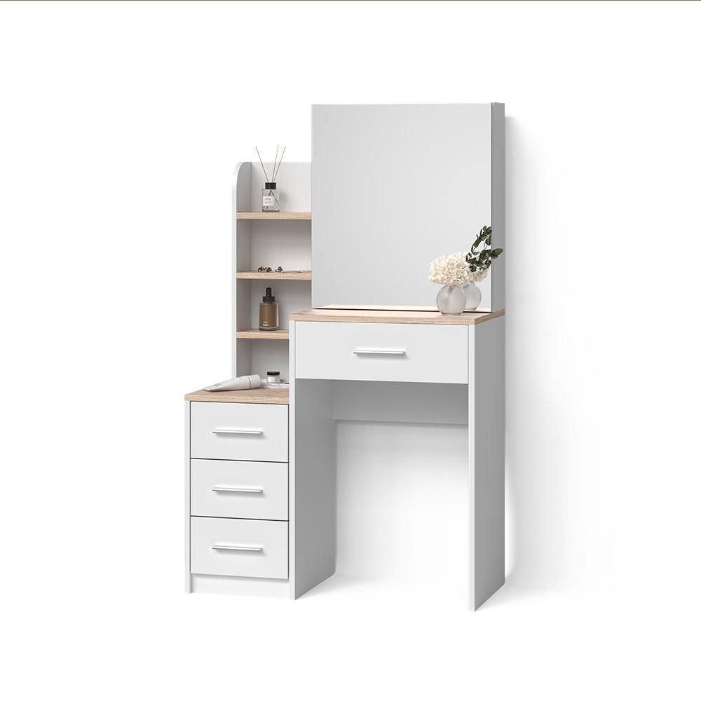 wohnli-moebel-suche-800001107314 Wohnli Möbelsuche - SCHMINKTISCH Loreta Weiß/Sonoma 80 cm