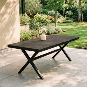 wohnli-moebel-suche-800001108923-1 GARTENTISCH ISOLA schwarz Kunststoff, Metall IDIMEX Garten & Outdoor > Gartenmöbel > Gartentische Schwarz