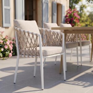 wohnli-moebel-suche-800001110603-1 GARTENSTUHL SUNNY 6ER-SET Textil, Metall IDIMEX Garten & Outdoor > Gartenmöbel > Gartenstühle Weiß