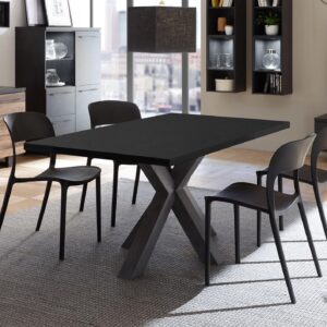 wohnli-moebel-suche-800001111063-1 ESSZIMMERTISCH Elda 2 140 x 90 x 75 Esstisch Schwarzstahl Holz 58aufmkessel Möbel > Tische > Esstische Schwarz