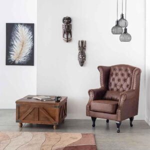 wohnli-moebel-suche-800001113070-1 SESSEL aus Holz 84x84x86 cm Holz Wanderlust Möbel > Sessel > Polstersessel Braun
