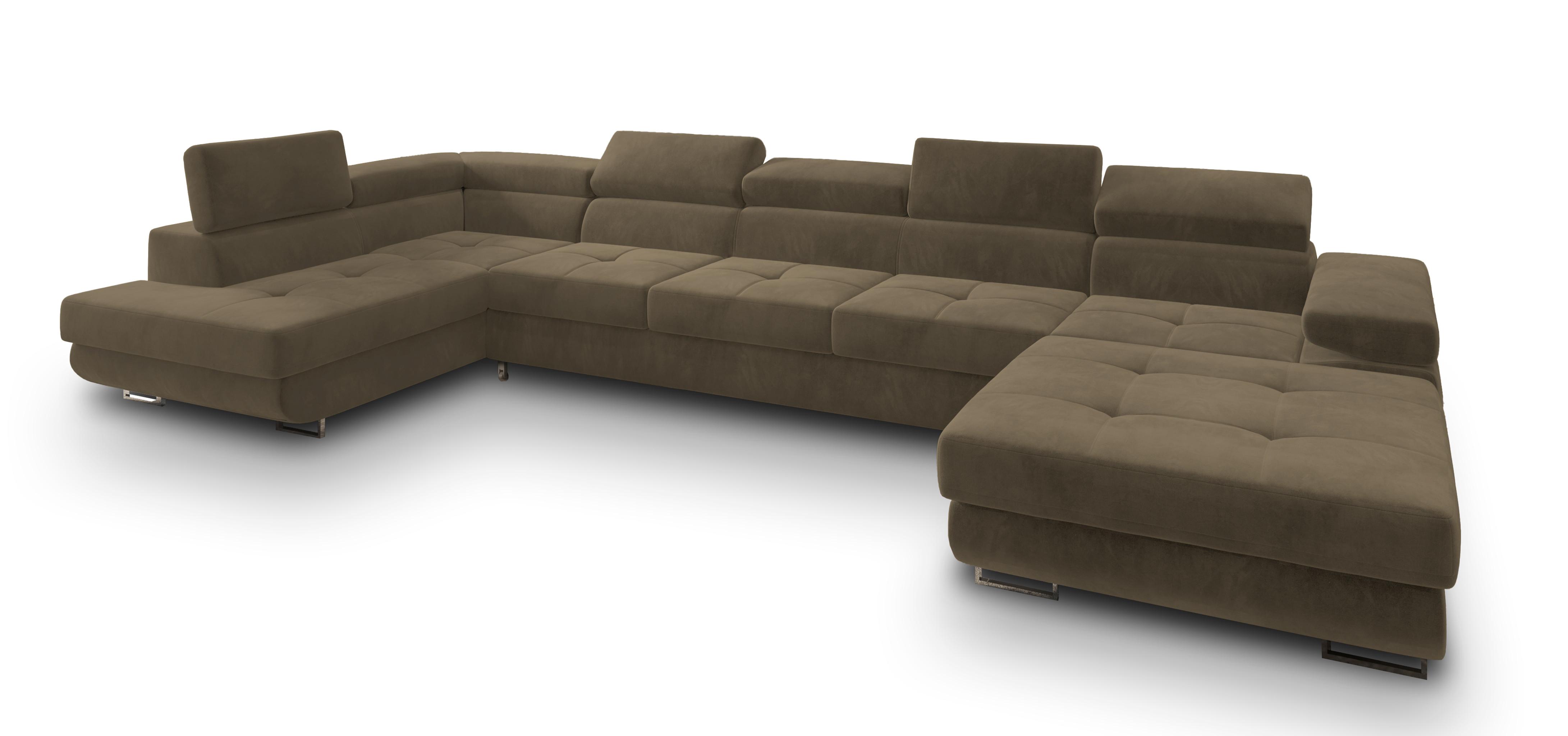 wohnli-moebel-suche-800001117117 Wohnli Möbelsuche - WOHNLANDSCHAFT TORIVA L-S Beige Velours-Stoff mit Schlaffunktion