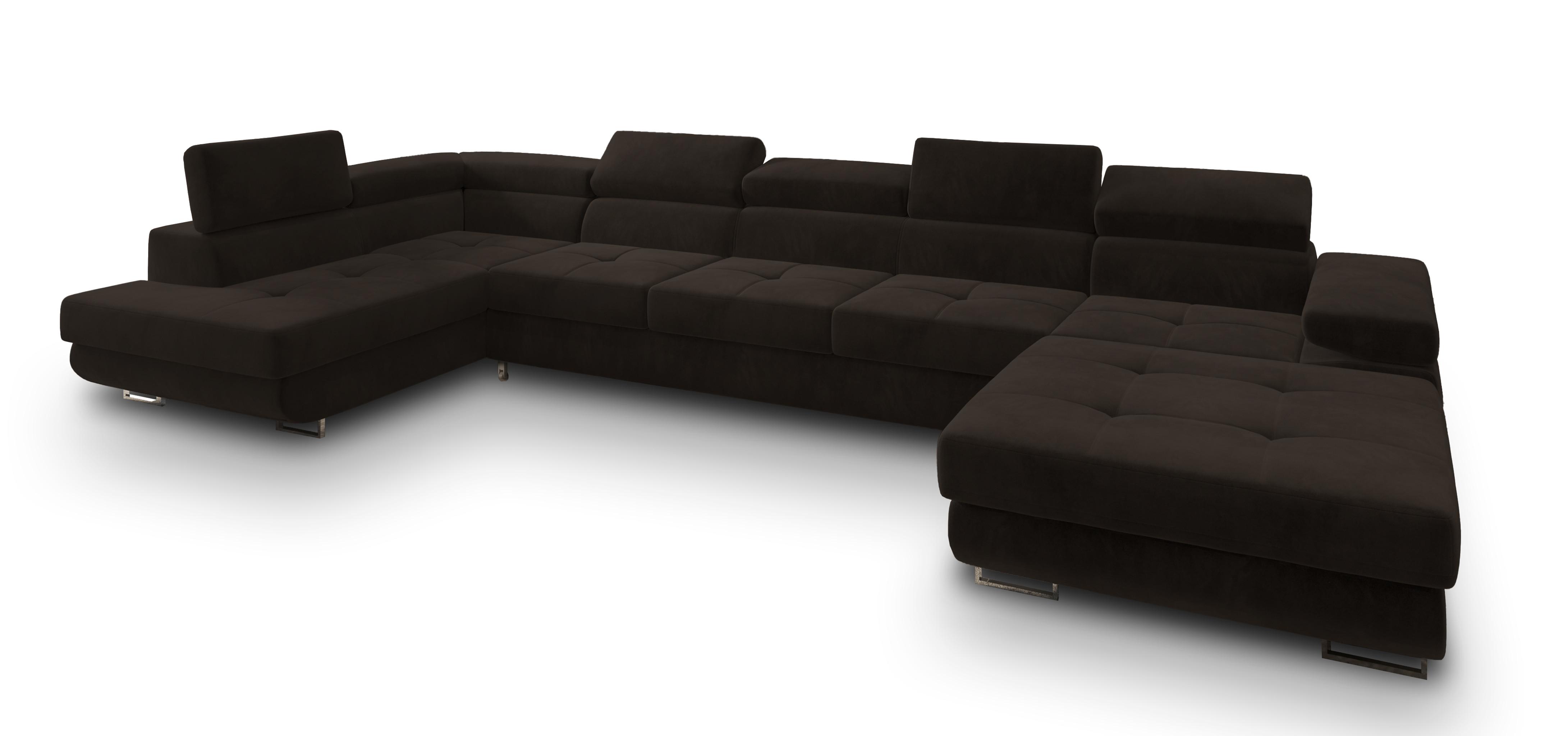 wohnli-moebel-suche-800001117150 Wohnli Möbelsuche - WOHNLANDSCHAFT TORIVA L-S Braun Velours-Stoff mit Schlaffunktion