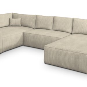 wohnli-moebel-suche-800001117154 Wohnli Möbelsuche - WOHNLANDSCHAFT VELAMI L-S Creme Kordstoff mit Schlaffunktion
