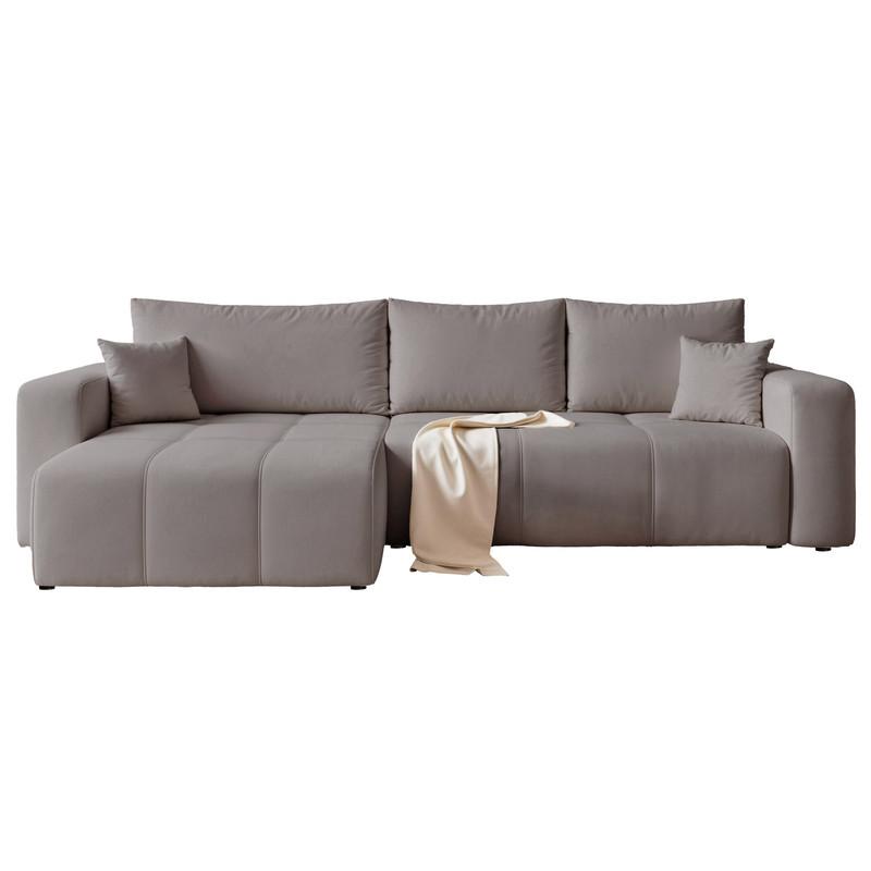 Wohnli Möbelsuche - ECKSOFA PEDRO mit Schlaffunktion und Bettkasten Dunkelgrau