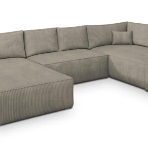 wohnli-moebel-suche-800001122406 Wohnli Möbelsuche - WOHNLANDSCHAFT VELAMI R-S Beige Kordstoff mit Schlaffunktion