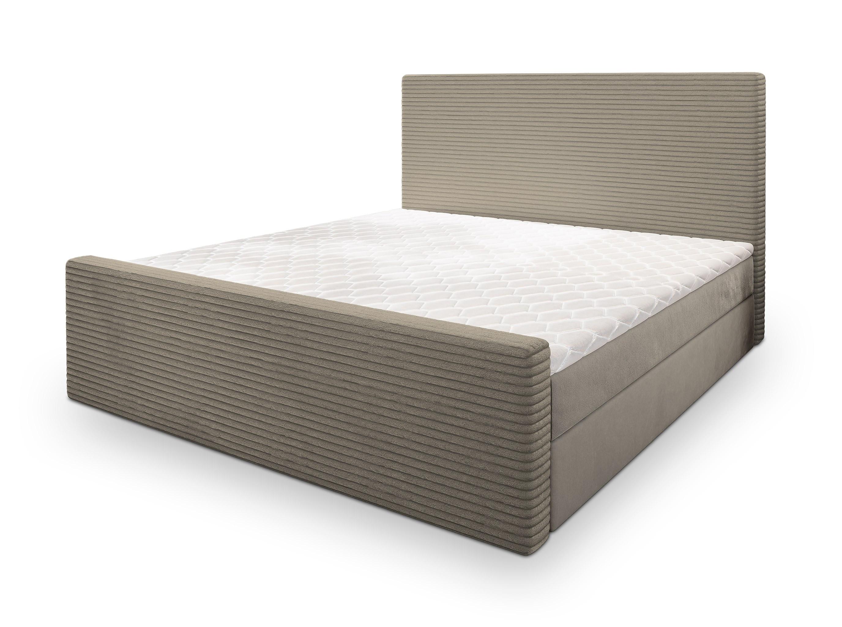 Wohnli Möbelsuche - BOXBETT ALORIA 140x200 cm mit Matratze und Topper - Beige
