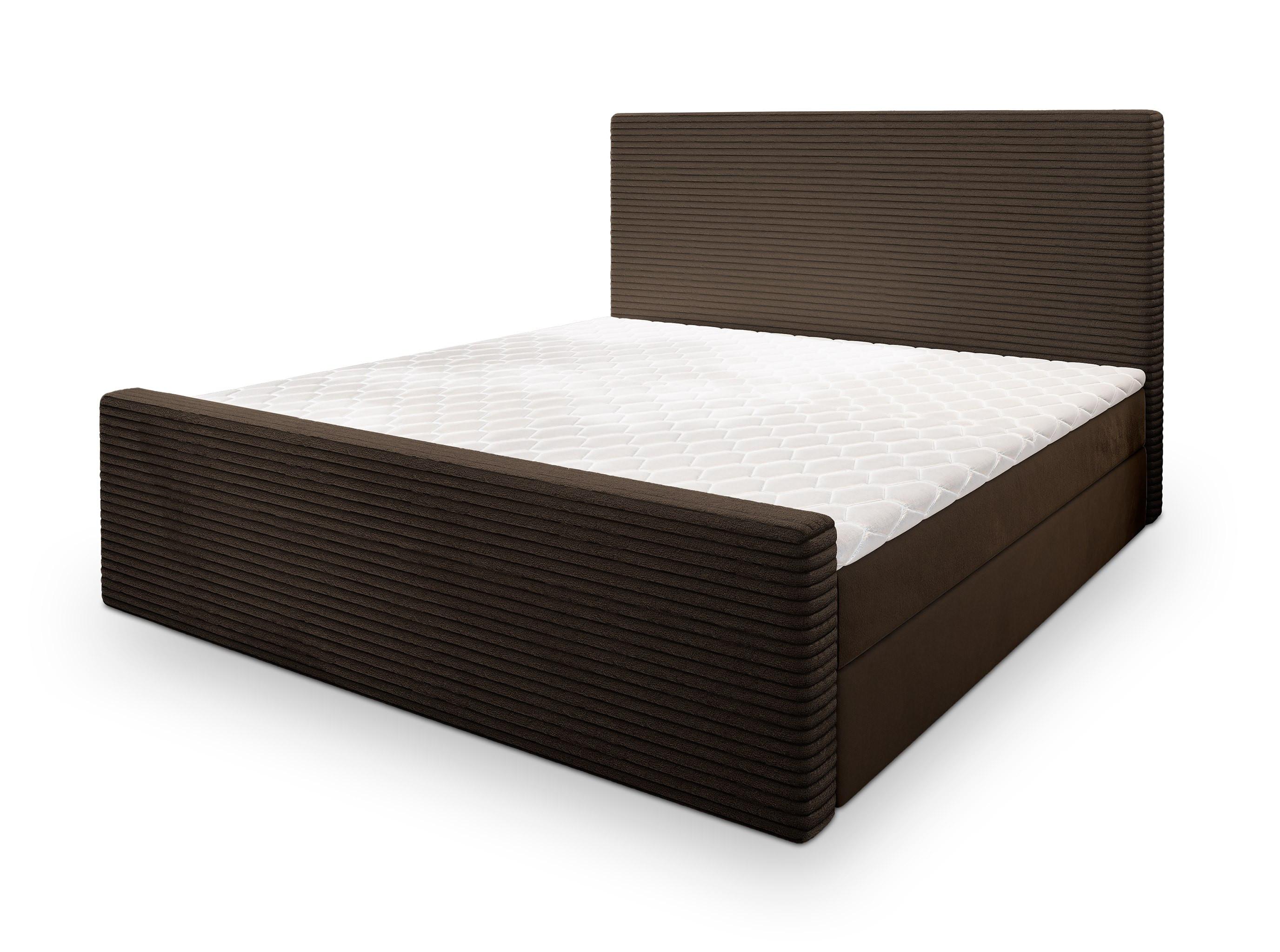 Wohnli Möbelsuche - BOXBETT ALORIA 160x200 cm mit Matratze und Topper - Braun