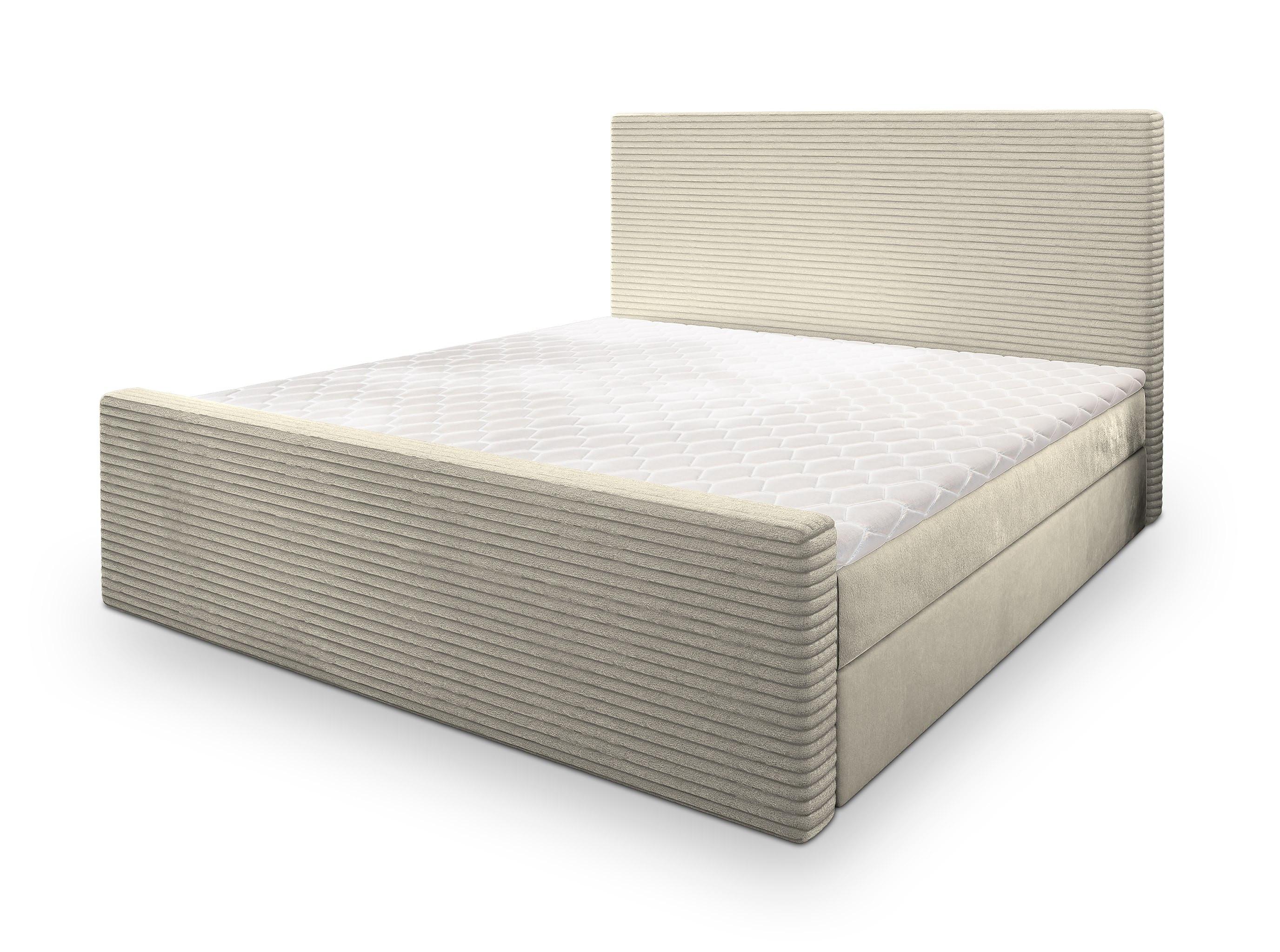 Wohnli Möbelsuche - BOXBETT ALORIA 180x200 cm mit Matratze und Topper - Creme