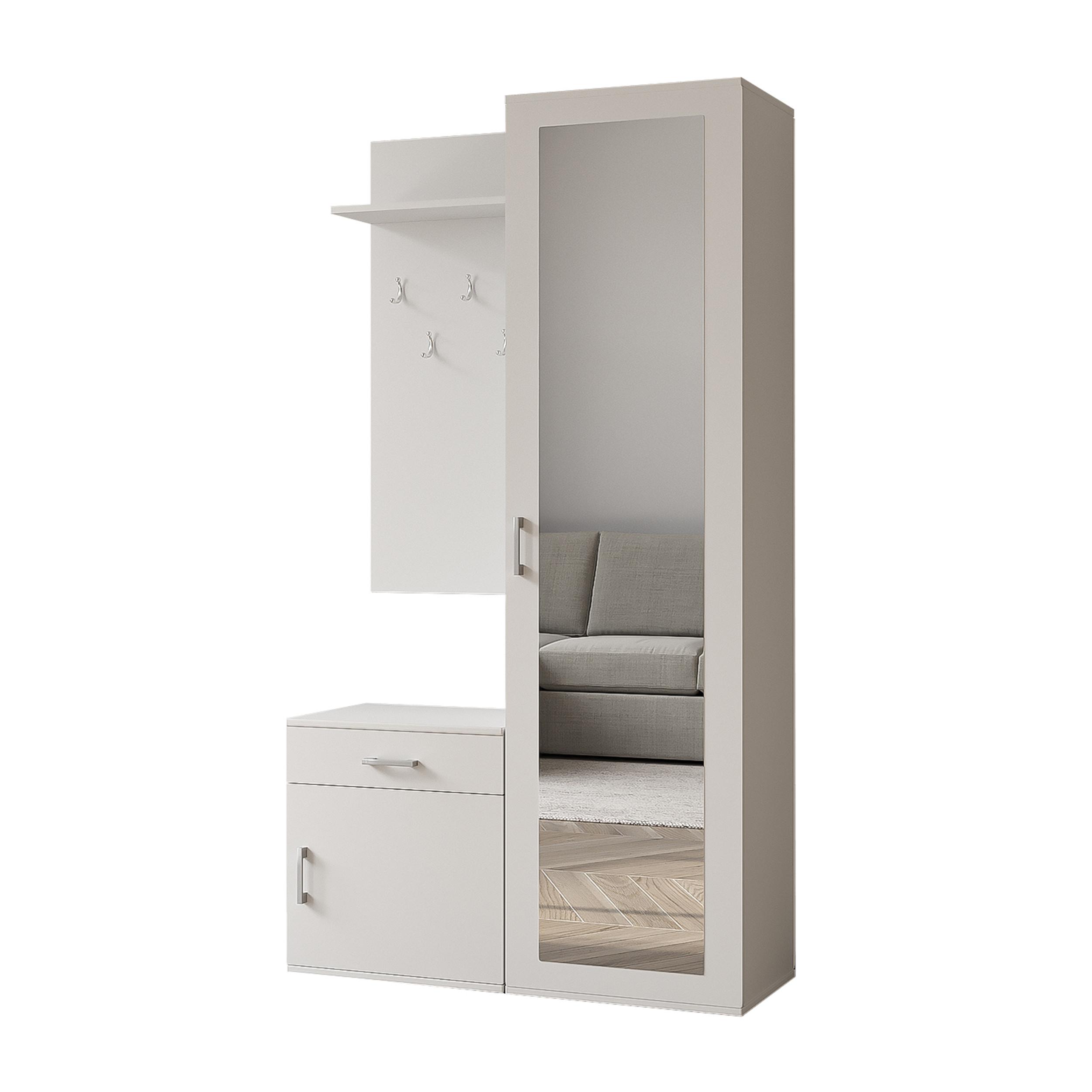 wohnli-moebel-suche-800001124047 Wohnli Möbelsuche - GARDEROBENSCHRANK Magnola Weiß 100/180