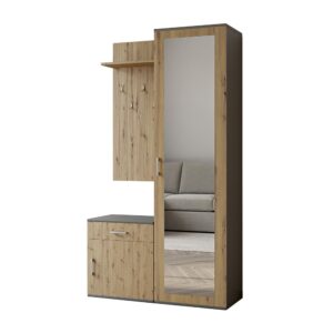 wohnli-moebel-suche-800001124065 Wohnli Möbelsuche - GARDEROBENSCHRANK Magnola Grau Artisan Eiche 100/180