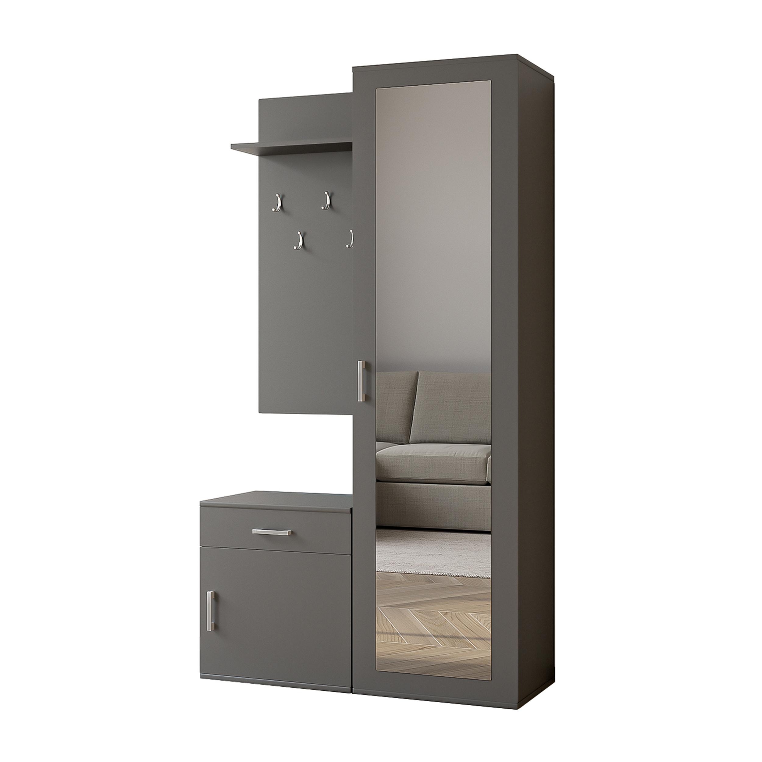 wohnli-moebel-suche-800001124092 Wohnli Möbelsuche - GARDEROBENSCHRANK Magnola Grau 100/180