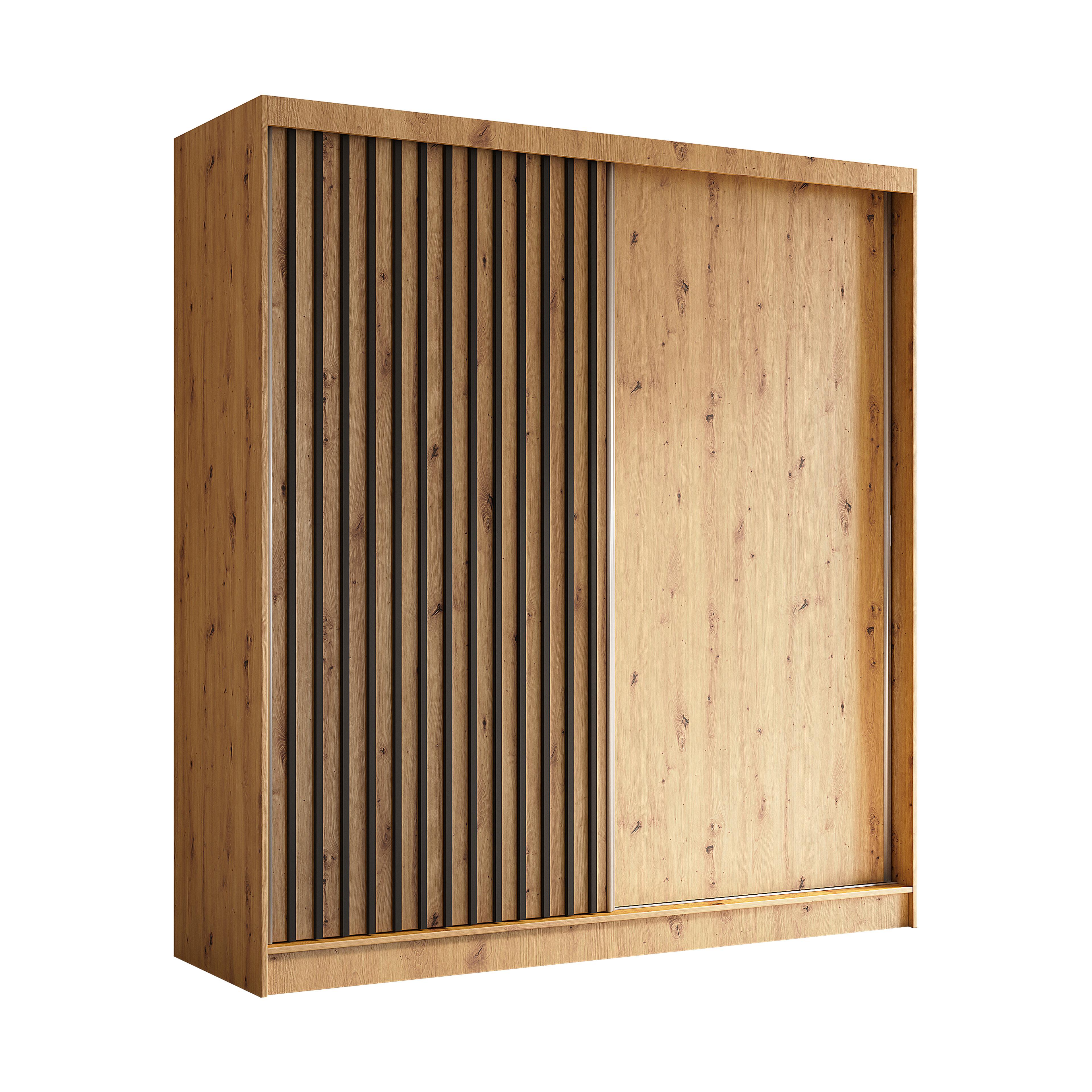 Wohnli Möbelsuche - SCHWEBETÜRENSCHRANK Cabinio Eiche Artisan 200/216/61 cm – Modern