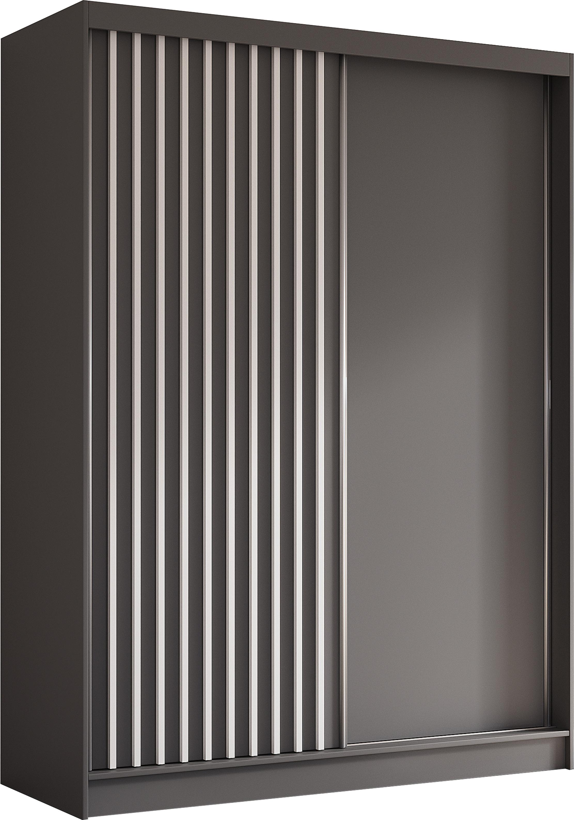 wohnli-moebel-suche-800001124133 Wohnli Möbelsuche - SCHWEBETÜRENSCHRANK Cabinio Grau Weiß 160/216/61 cm – Modern