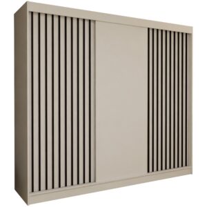 wohnli-moebel-suche-800001124211 Wohnli Möbelsuche - SCHWEBETÜRENSCHRANK Cabinio Weiß Schwarz 240/216/61 cm – Modern