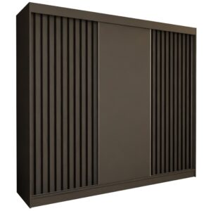 wohnli-moebel-suche-800001124230 Wohnli Möbelsuche - SCHWEBETÜRENSCHRANK Cabinio Grau Schwarz 240/216/61 cm – Modern