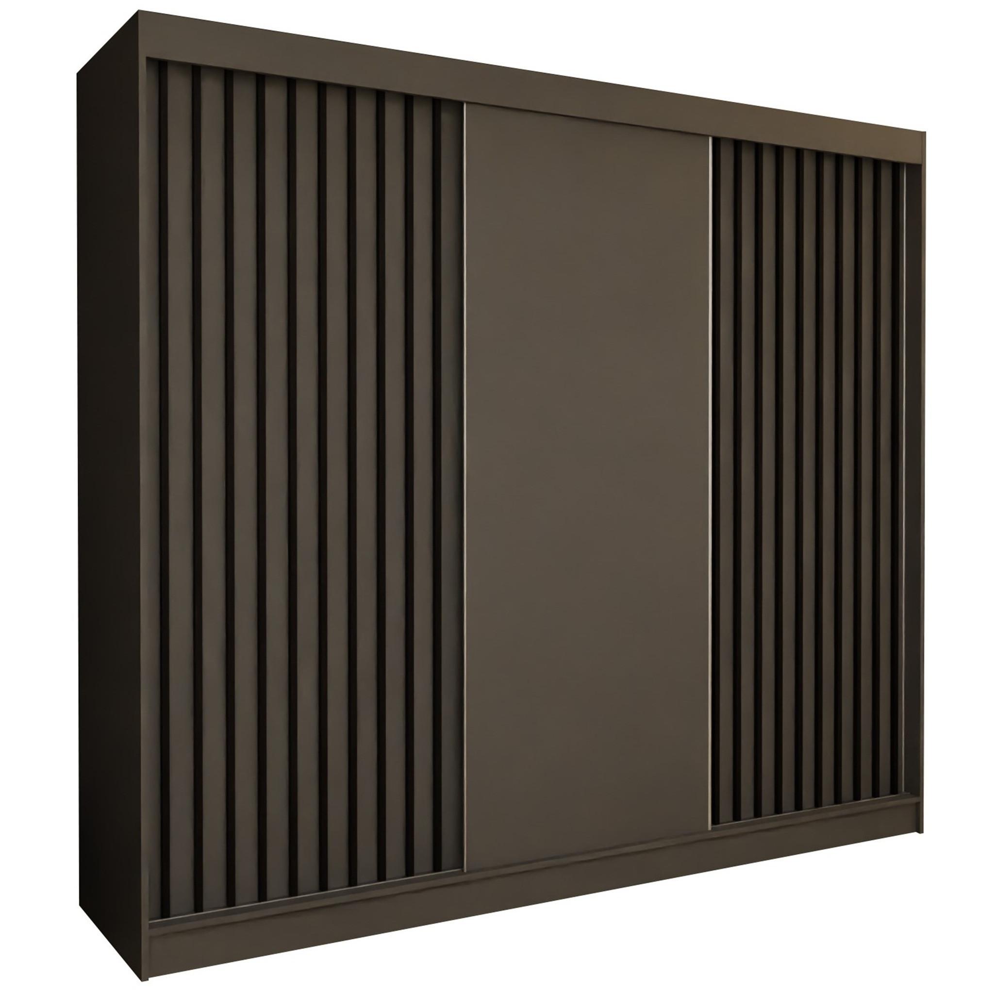 Wohnli Möbelsuche - SCHWEBETÜRENSCHRANK Cabinio Grau Schwarz 240/216/61 cm – Modern