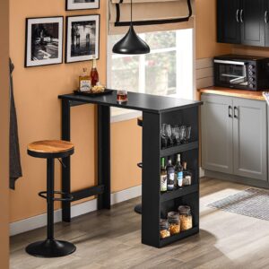 BARTISCH Schwarz Holzwerkstoff SoBuy Möbel > Tische > Bartische Schwarz
