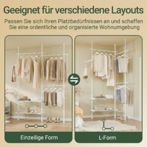 wohnli-moebel-suche-800001124358-1 TELESKOP GARDEROBEN SYSTEM Weiß Kunststoff SoBuy Garderoben > Kleiderständer Weiß