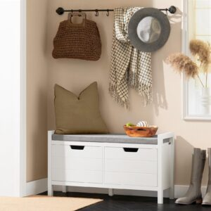 SCHUHBANK Weiß Holzwerkstoff SoBuy Garderoben > Garderobenbänke Weiß