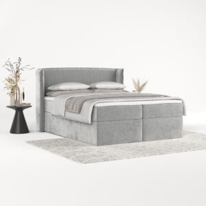 wohnli-moebel-suche-800001127742-1 BOXBETT Viva 160/200 cm Hellgrau im Lotta Stoff Textil AltaBeds Möbel > Betten > Boxspringbetten Grau