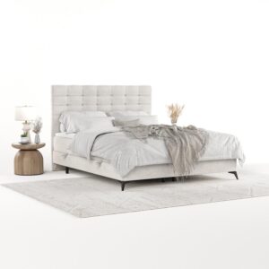 wohnli-moebel-suche-800001127764-1 BOXBETT Niro 160/200 cm Creme im Bonita Stoff Textil AltaBeds Möbel > Betten > Boxspringbetten Weiß